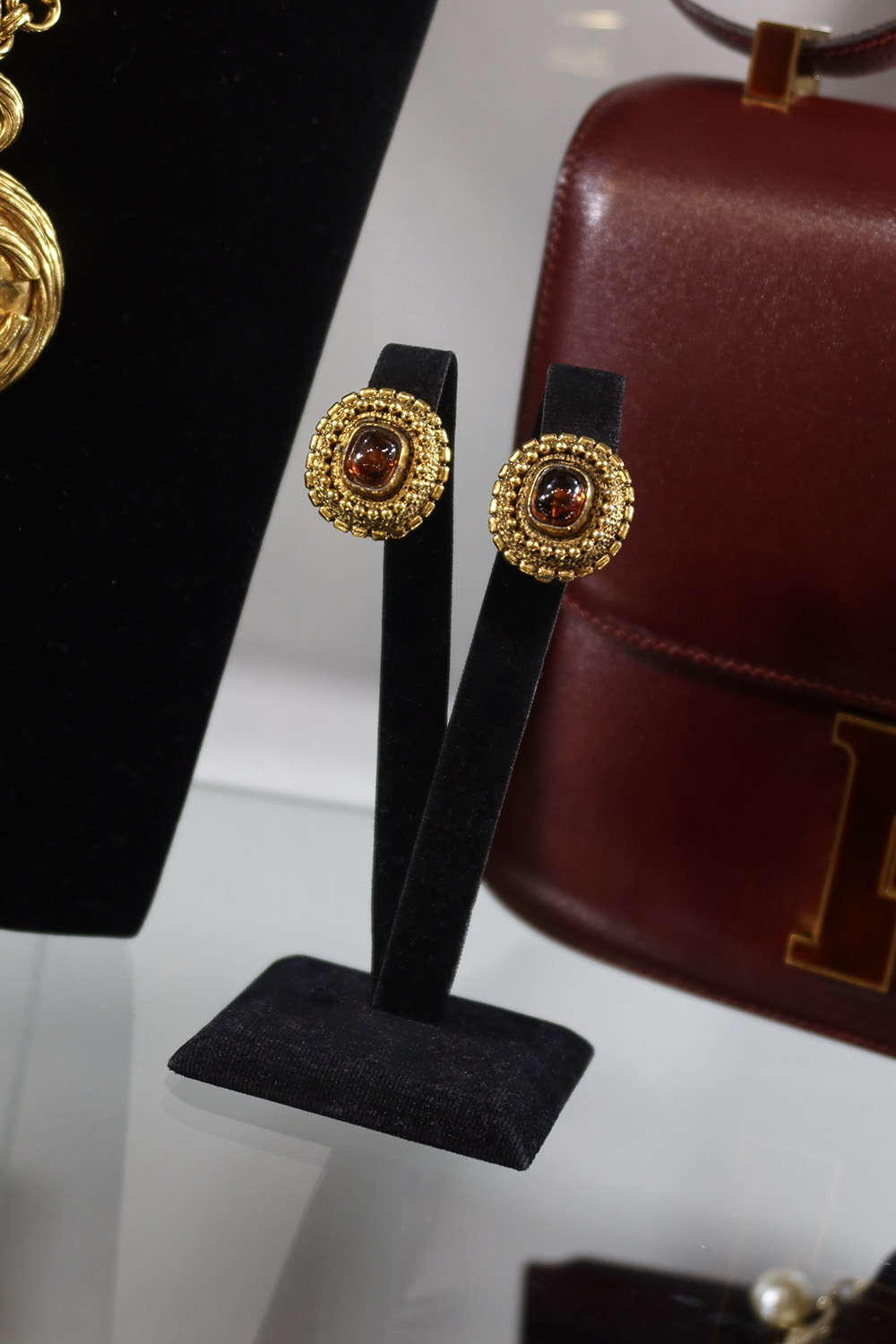 Chanel Crystals Clip-On Earrings 