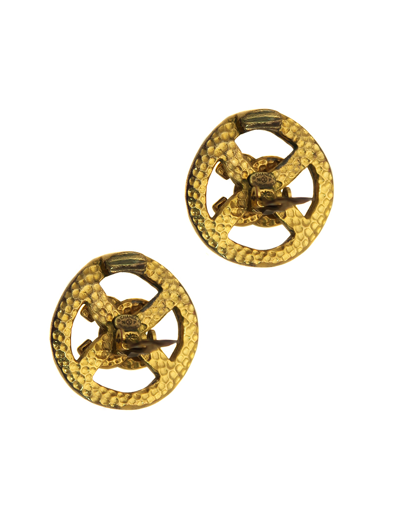 Chanel Logo Clip-on Earrings