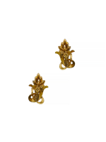 Red Crystals Clip-On Earrings