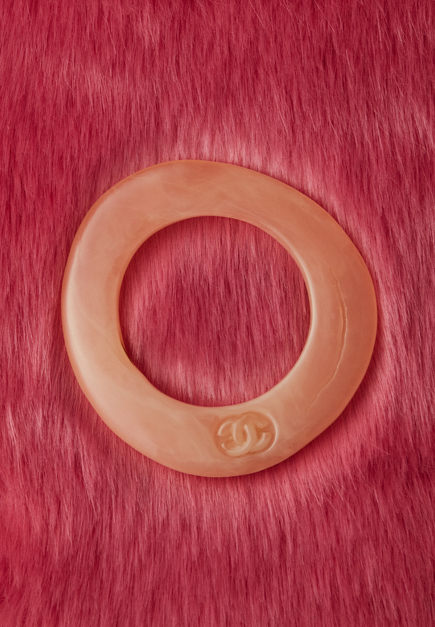 Chanel pink bangle bracelet