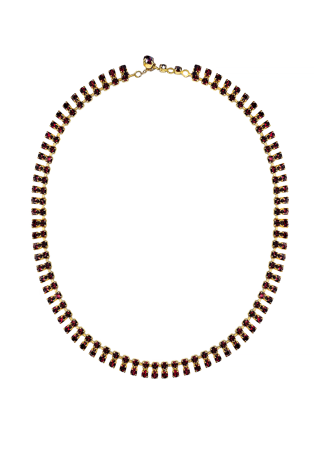 Vintage Granet Glass Necklace