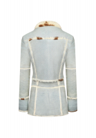 Dolce&Gabbana Light Blue Sheepskin Suit