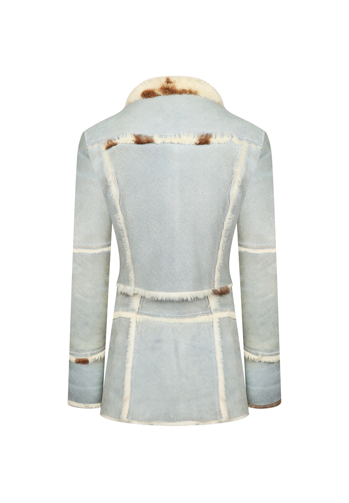 Dolce&Gabbana Light Blue Sheepskin Suit