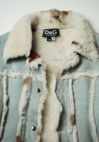 Dolce&Gabbana Light Blue Sheepskin Suit