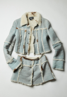 Dolce&Gabbana Light Blue Sheepskin Suit