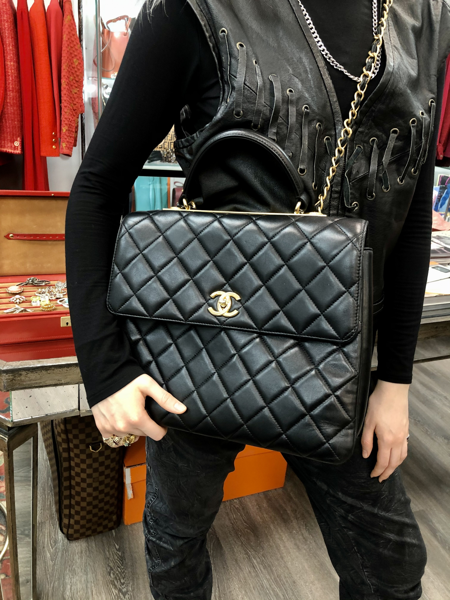 Chanel Trendy CC Quilted Black Bag