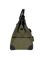 Hermès Cargo HAC Birkin 40 Noir Ever Calf & Khaki Toile Goeland Bag