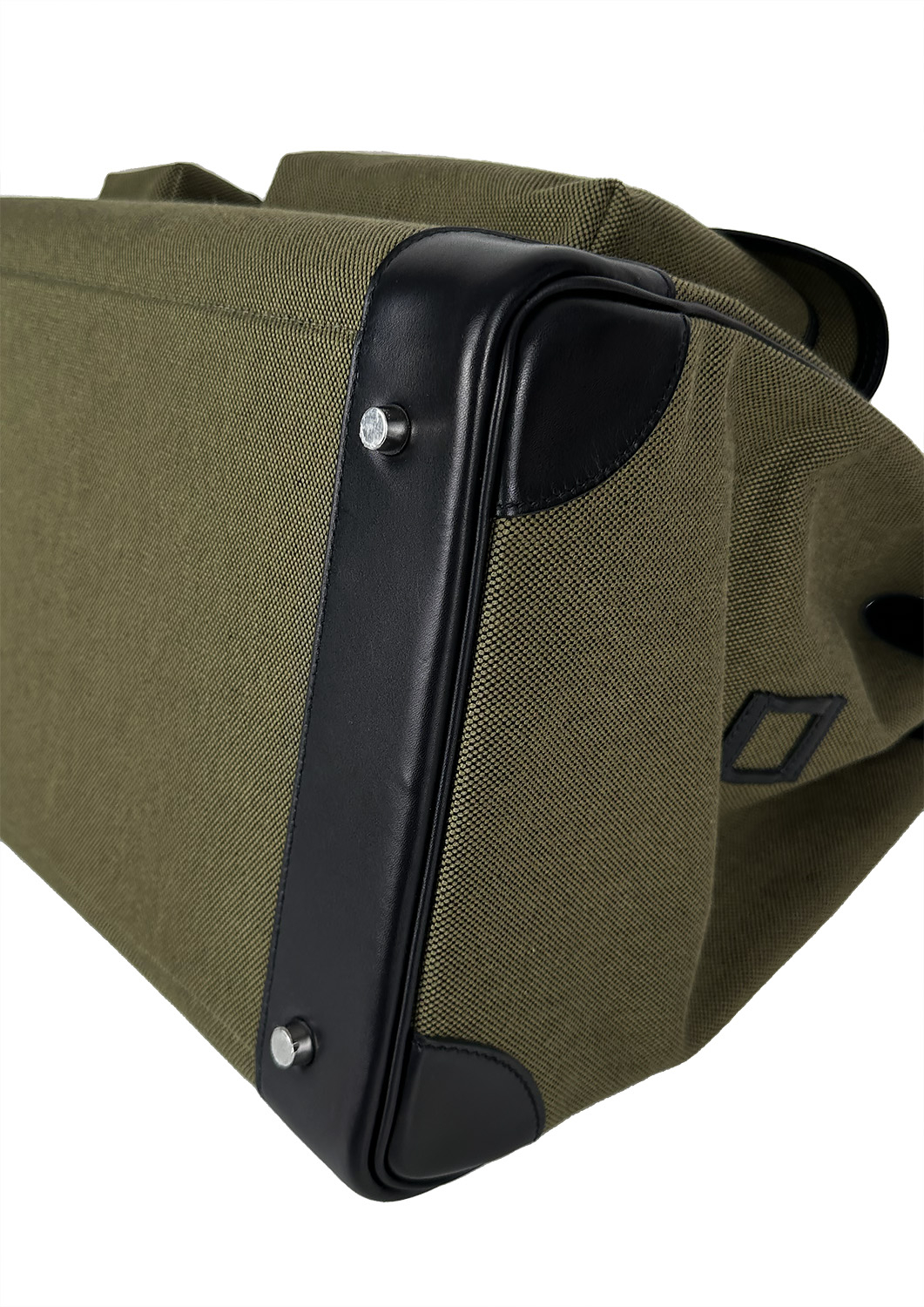 Hermès Cargo HAC Birkin 40 Noir Ever Calf & Khaki Toile Goeland Bag