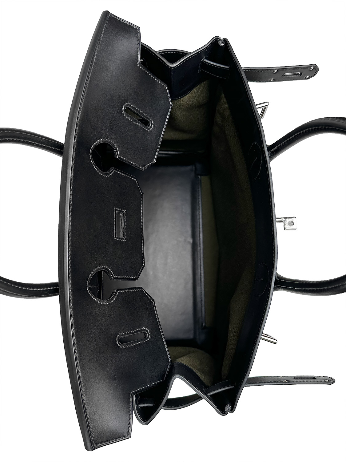 Hermès Cargo HAC Birkin 40 Noir Ever Calf & Khaki Toile Goeland Bag