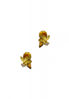 Yellow Crystals Clip-On Earrings