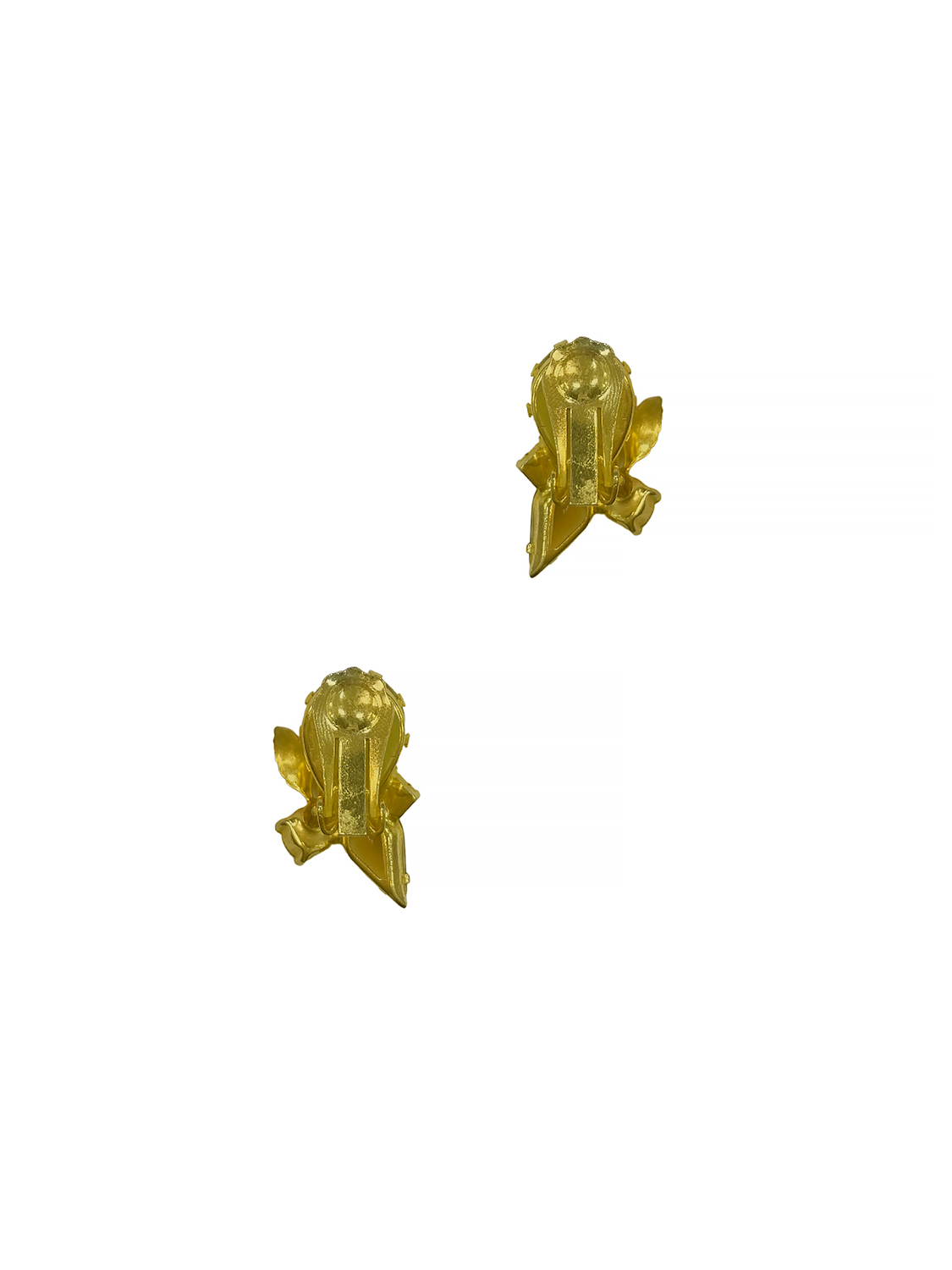 Yellow Crystals Clip-On Earrings