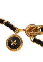 Chanel Gold Belt with Clover Pendant