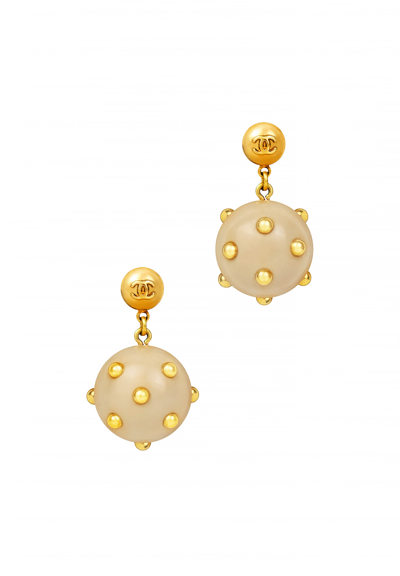 Chanel Earrings With Pendants And Logo