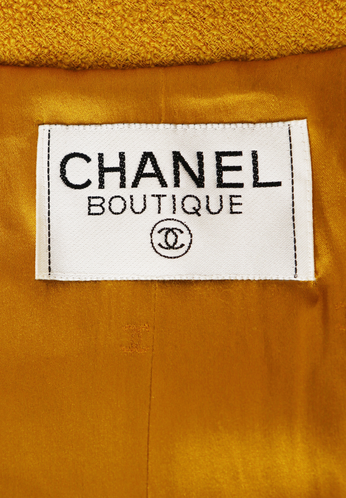 Chanel Mustard Coloured Tweed Jacket