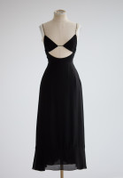 Saint Laurent Black Cutout Dress
