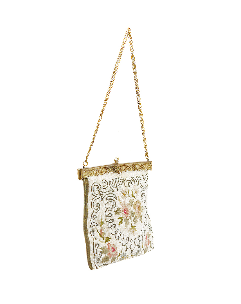 French Beaded Flower Bag 
