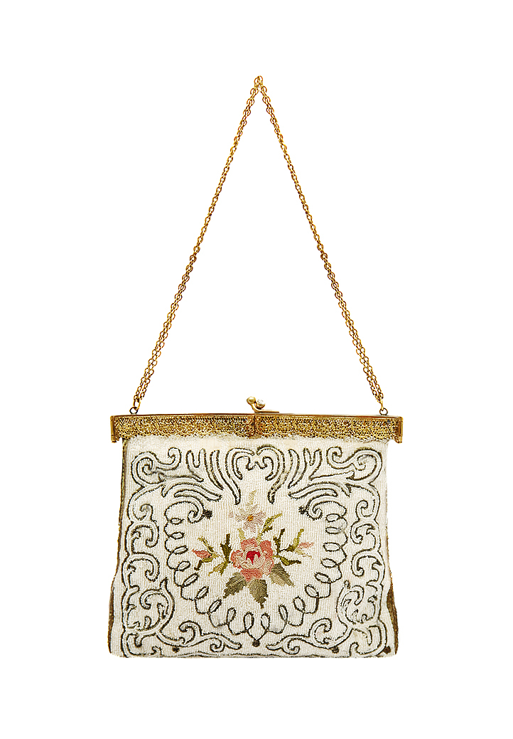 French Beaded Flower Bag 