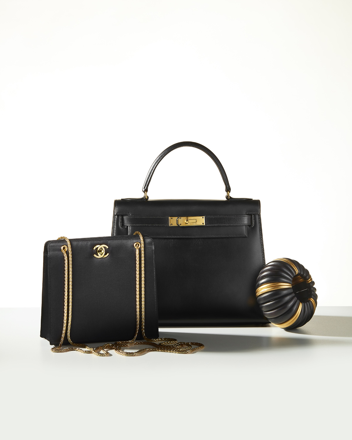 Hermès Kelly 28 Black Box Bag