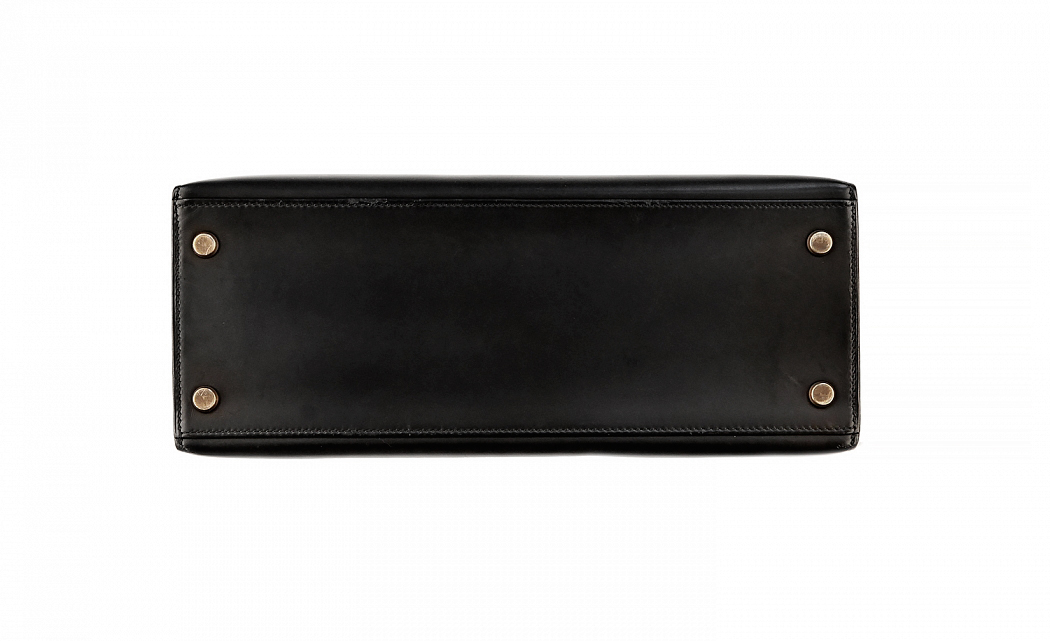 Hermès Kelly 28 Black Box Bag