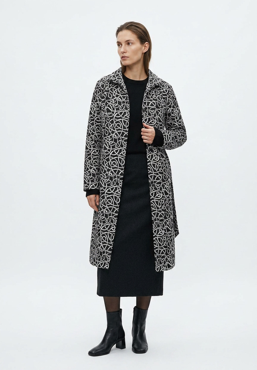 Moschino Black and White Coat