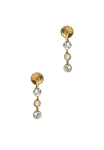 Клипсы Chanel с кристаллами