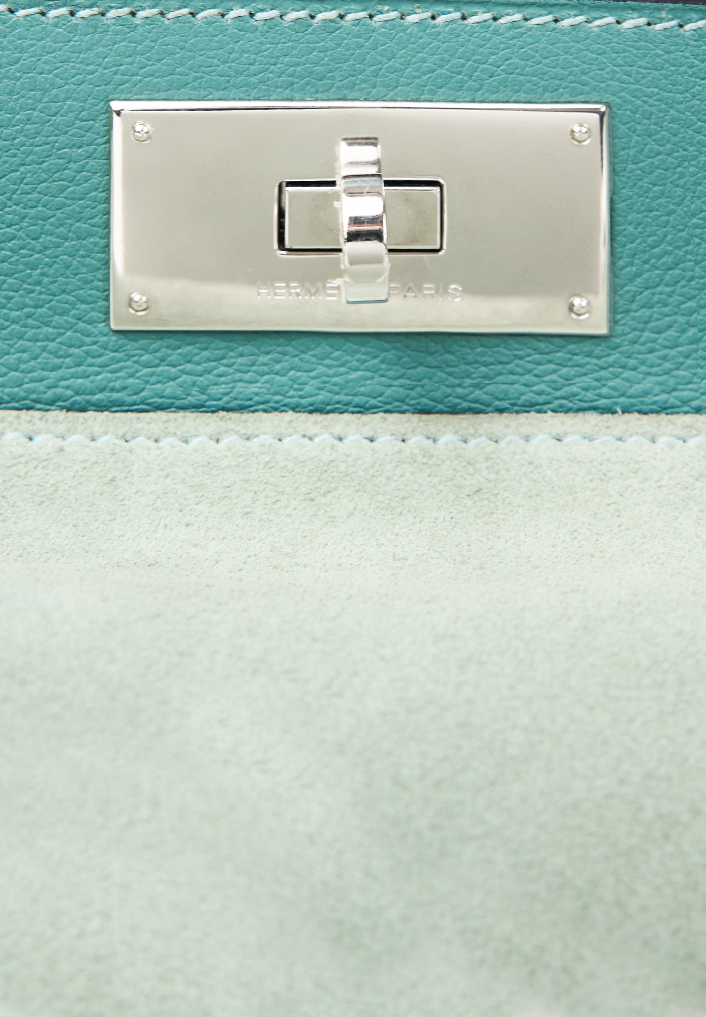 Hermès Toolbox 26 Bleu Atoll Grizzly Evercolor Bag