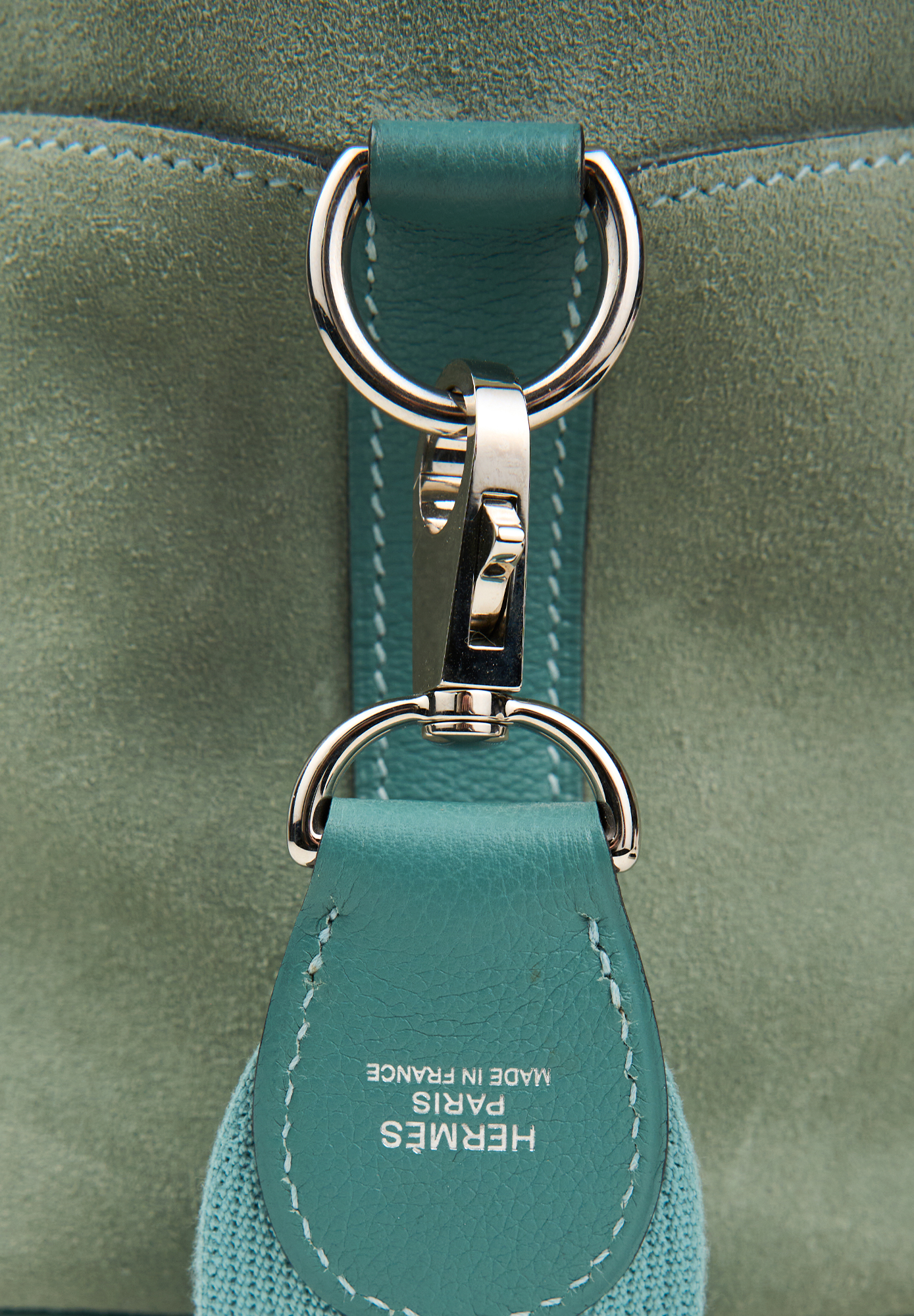 Hermès Toolbox 26 Bleu Atoll Grizzly Evercolor Bag