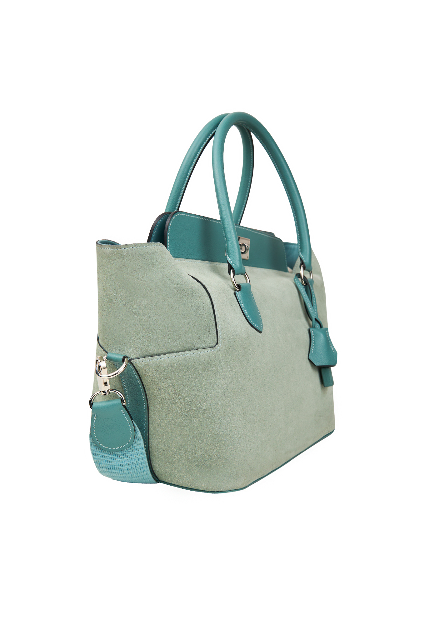 Hermès Toolbox 26 Bleu Atoll Grizzly Evercolor Bag