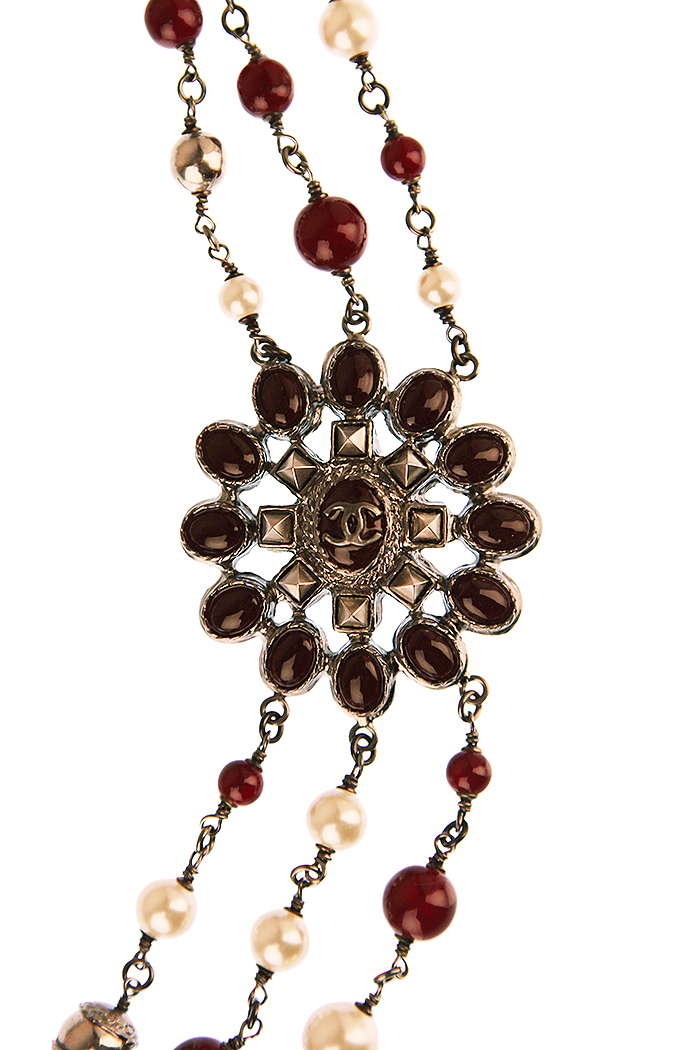 Chanel Pearl And Enamel Necklace