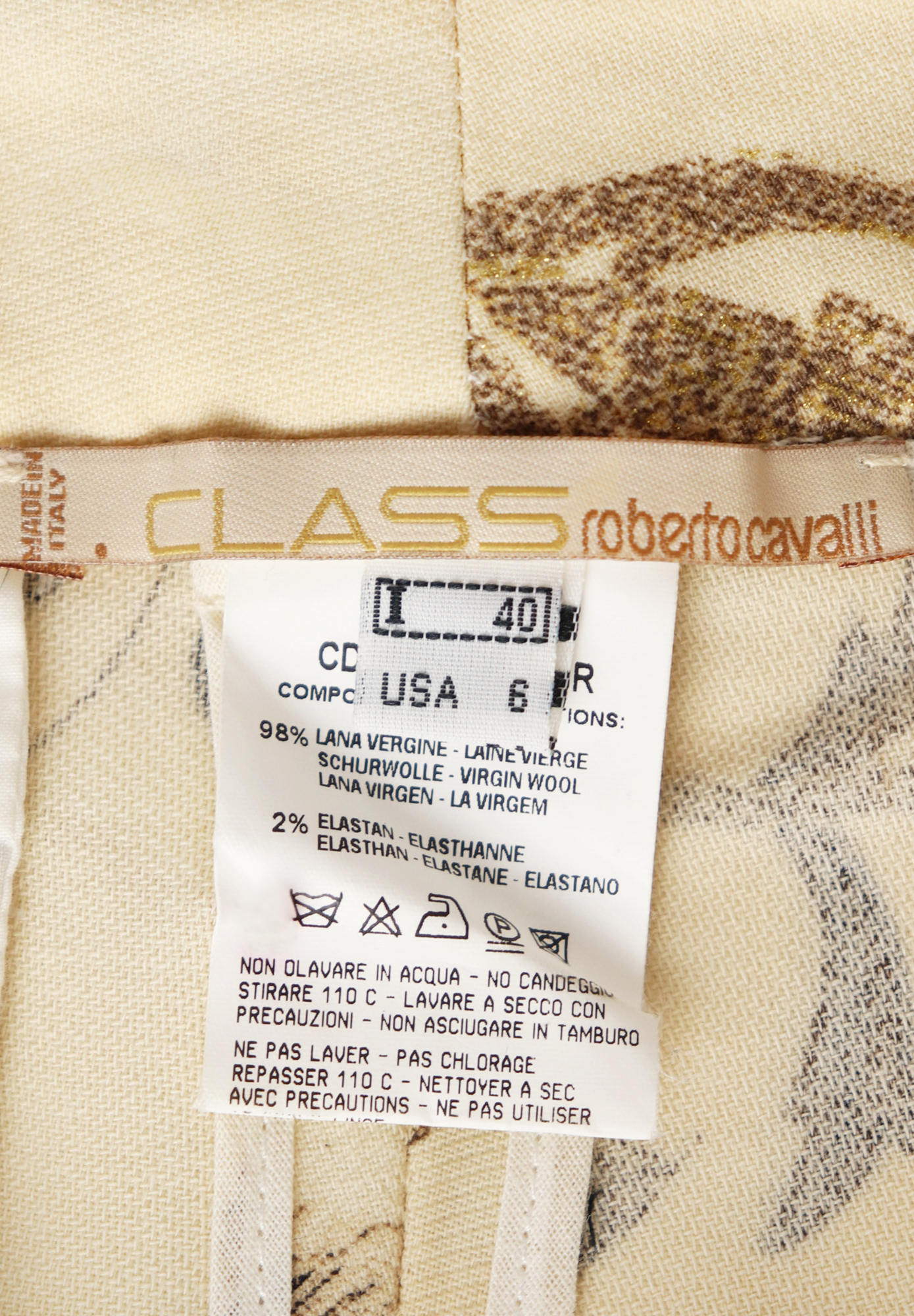 Roberto Cavalli Trousers With Floral Pattern