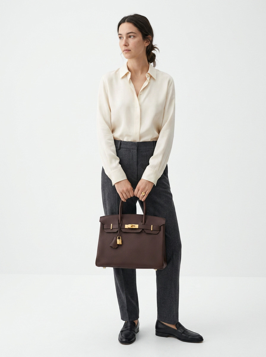 Hermès Birkin 30 Chocolate Togo Bag