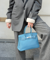 Hermès Birkin 30 Swift Blue Jean Bag