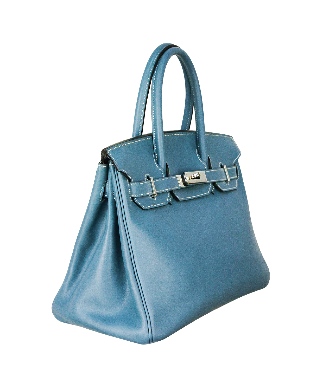 Hermès Birkin 30 Swift Blue Jean Bag