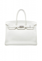 Hermès Birkin 35 White Togo Bag 