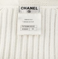 Chanel White Cotton Cardigan