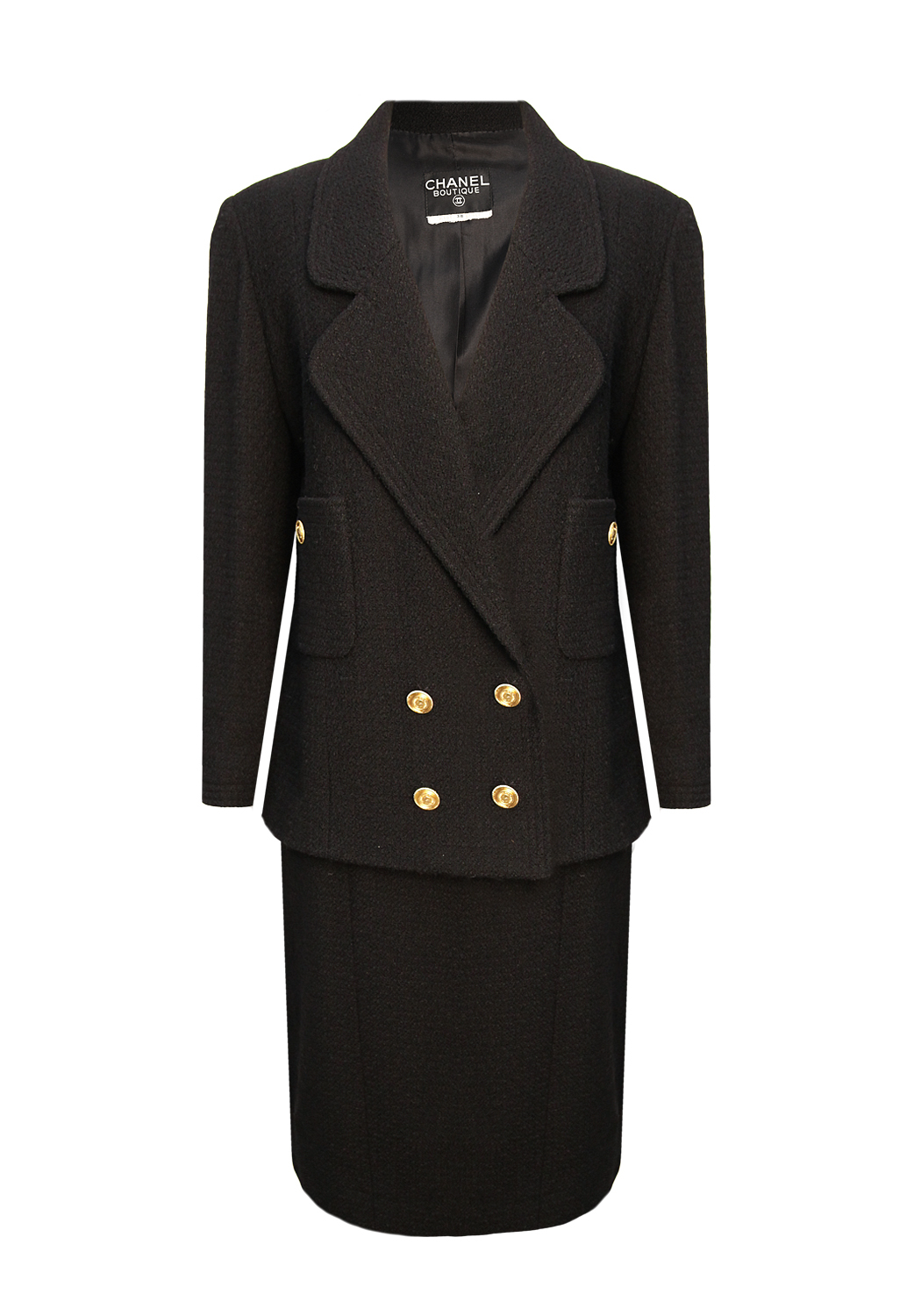 Chanel Tweed Suit With Golden Buttons