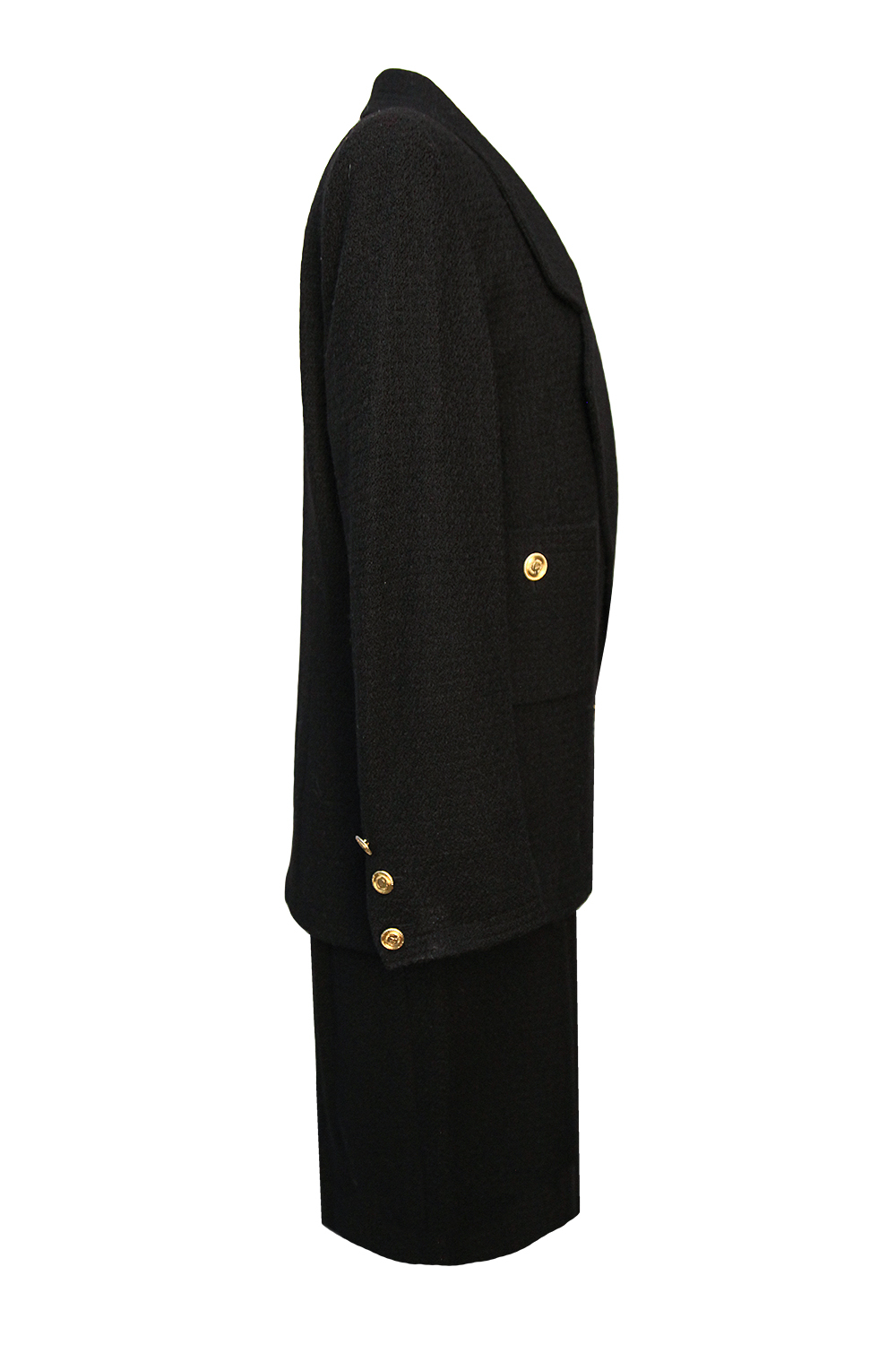 Chanel Tweed Suit With Golden Buttons