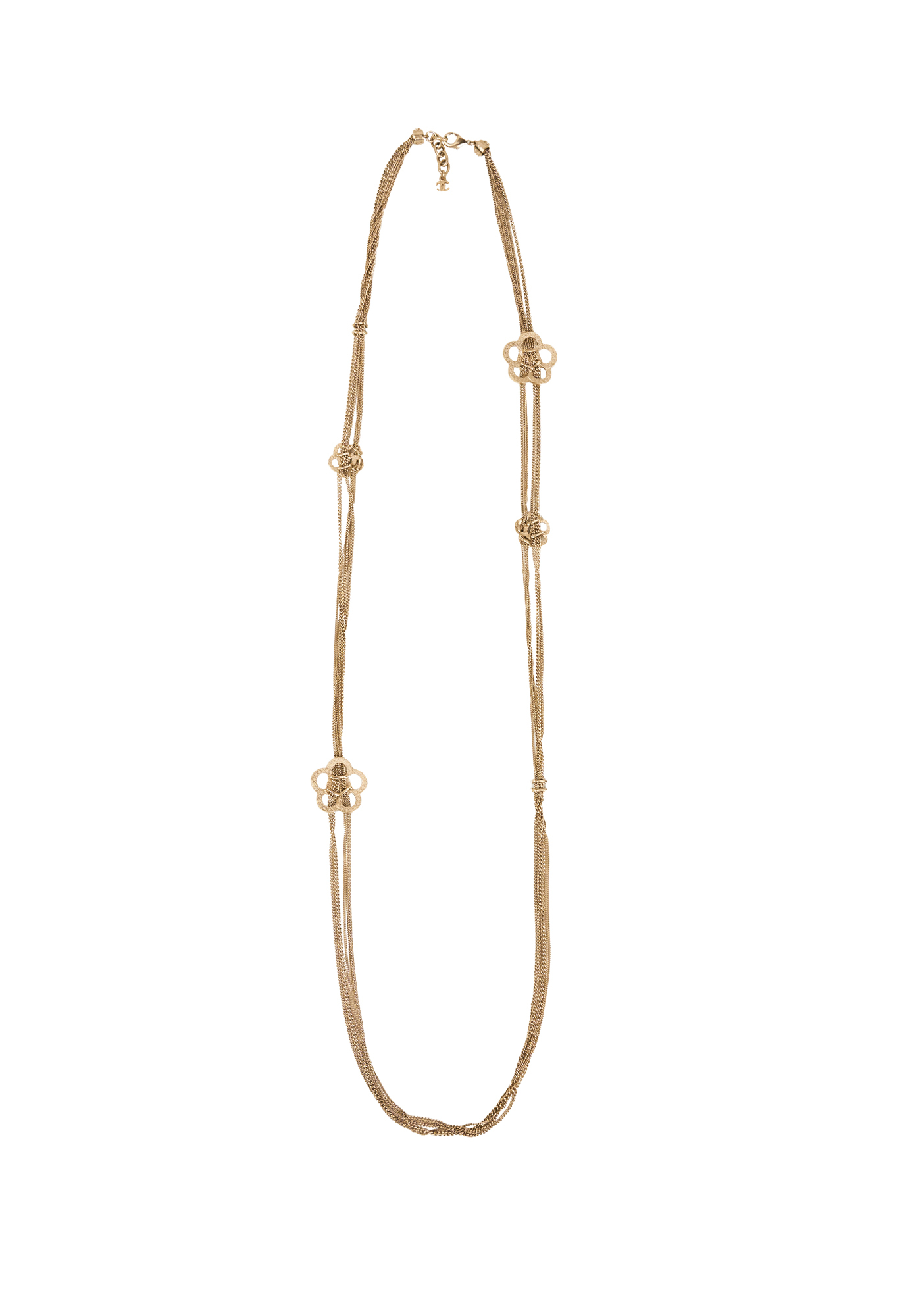 Gold Floral Chanel Necklace