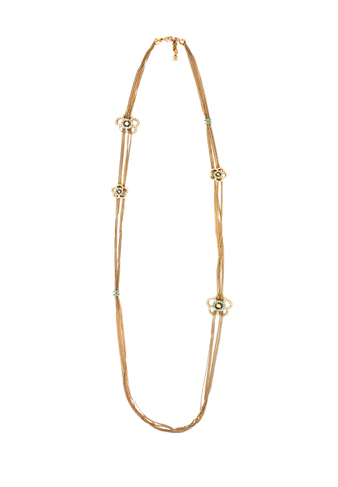 Gold Floral Chanel Necklace