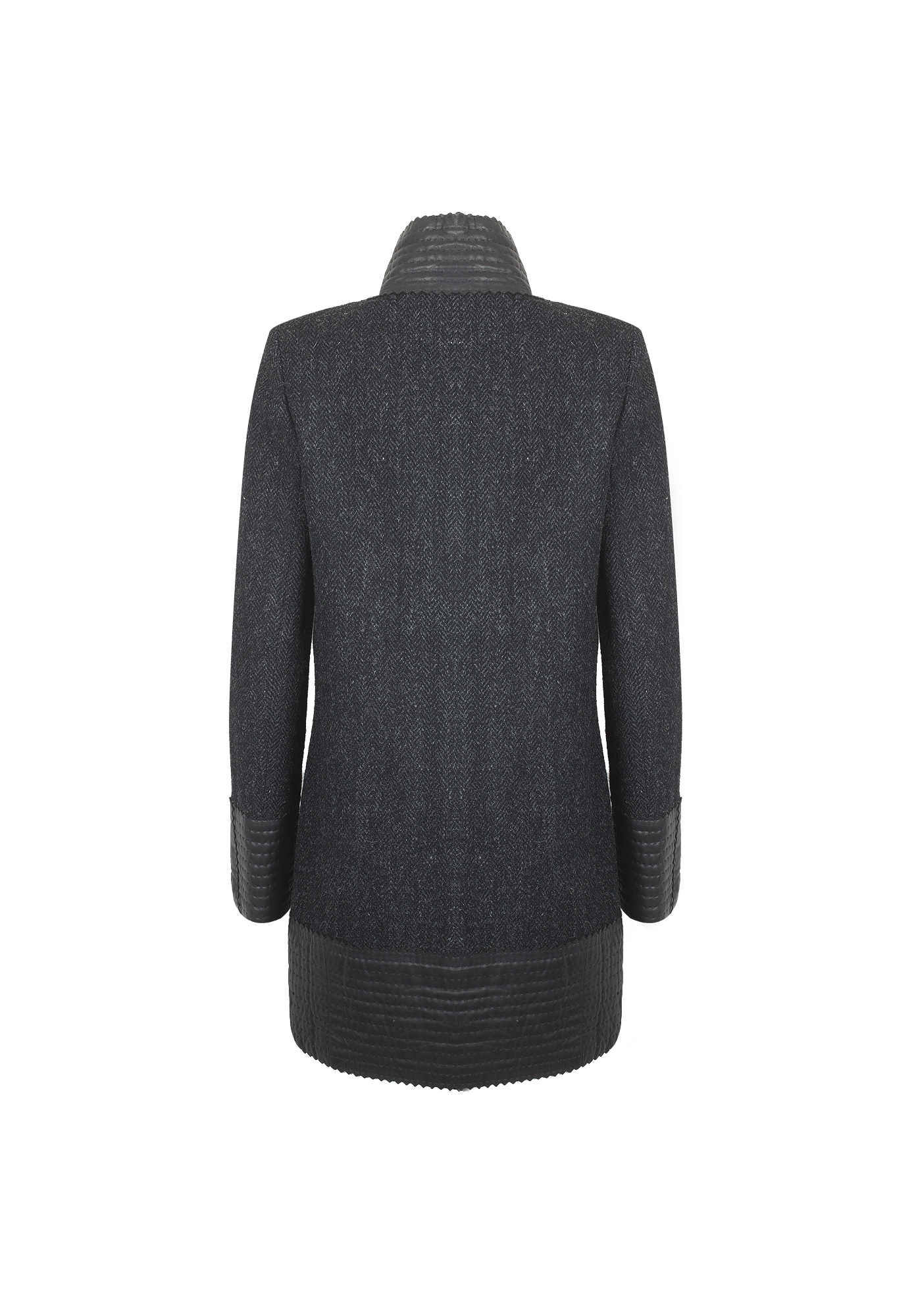 Chanel Leather Inserts Long Jacket 