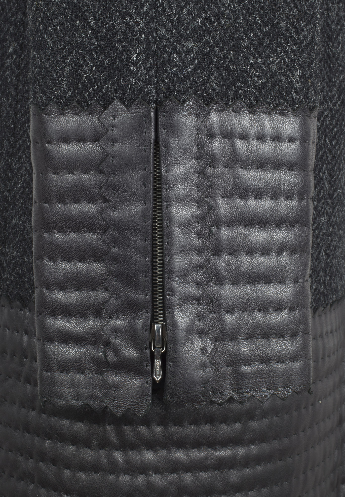 Chanel Leather Inserts Long Jacket 