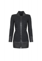 Chanel Leather Inserts Long Jacket 