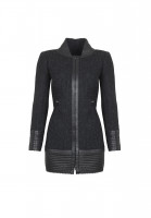 Chanel Leather Inserts Long Jacket 