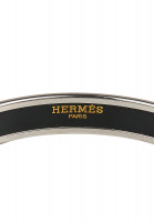 Hermès Calèche White Enamel Bracelet