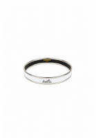 Hermès Calèche White Enamel Bracelet