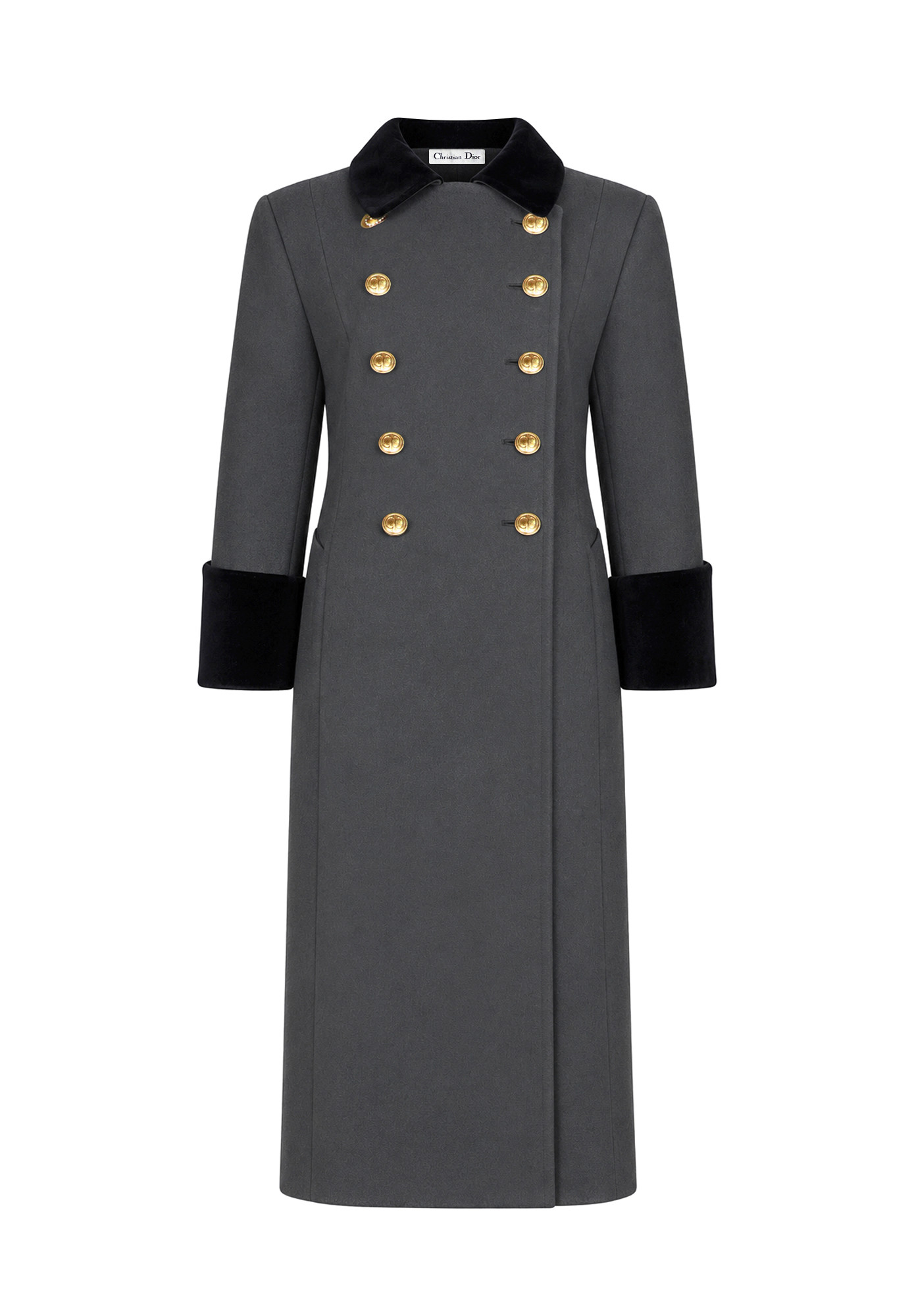 Christian Dior Coat with Black Cuffs