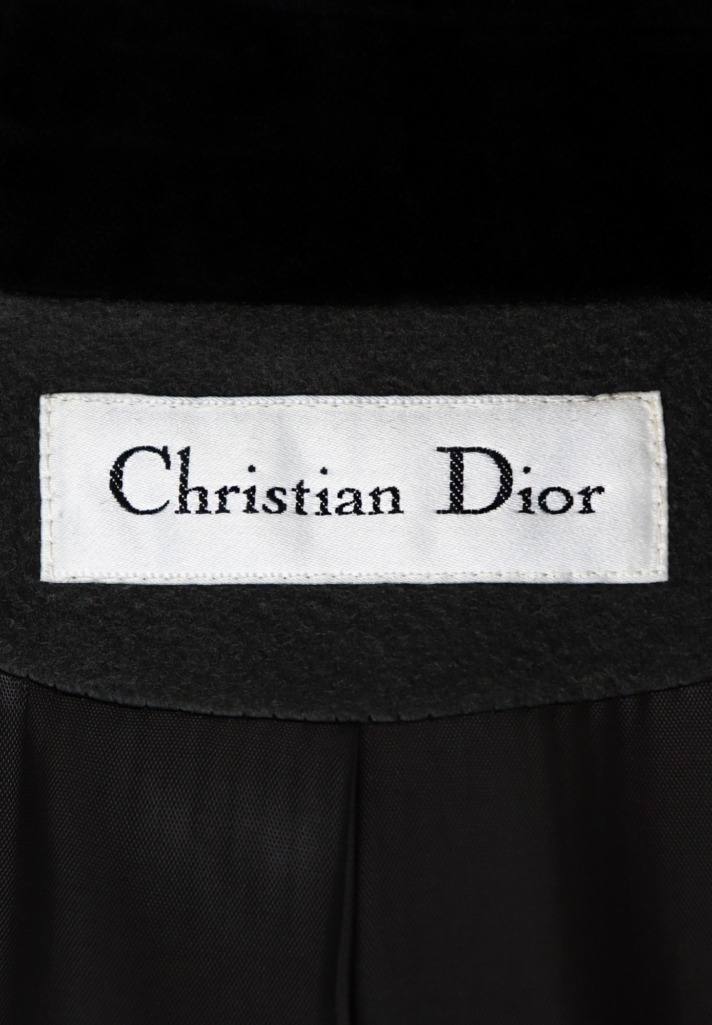 Christian Dior Coat with Black Cuffs