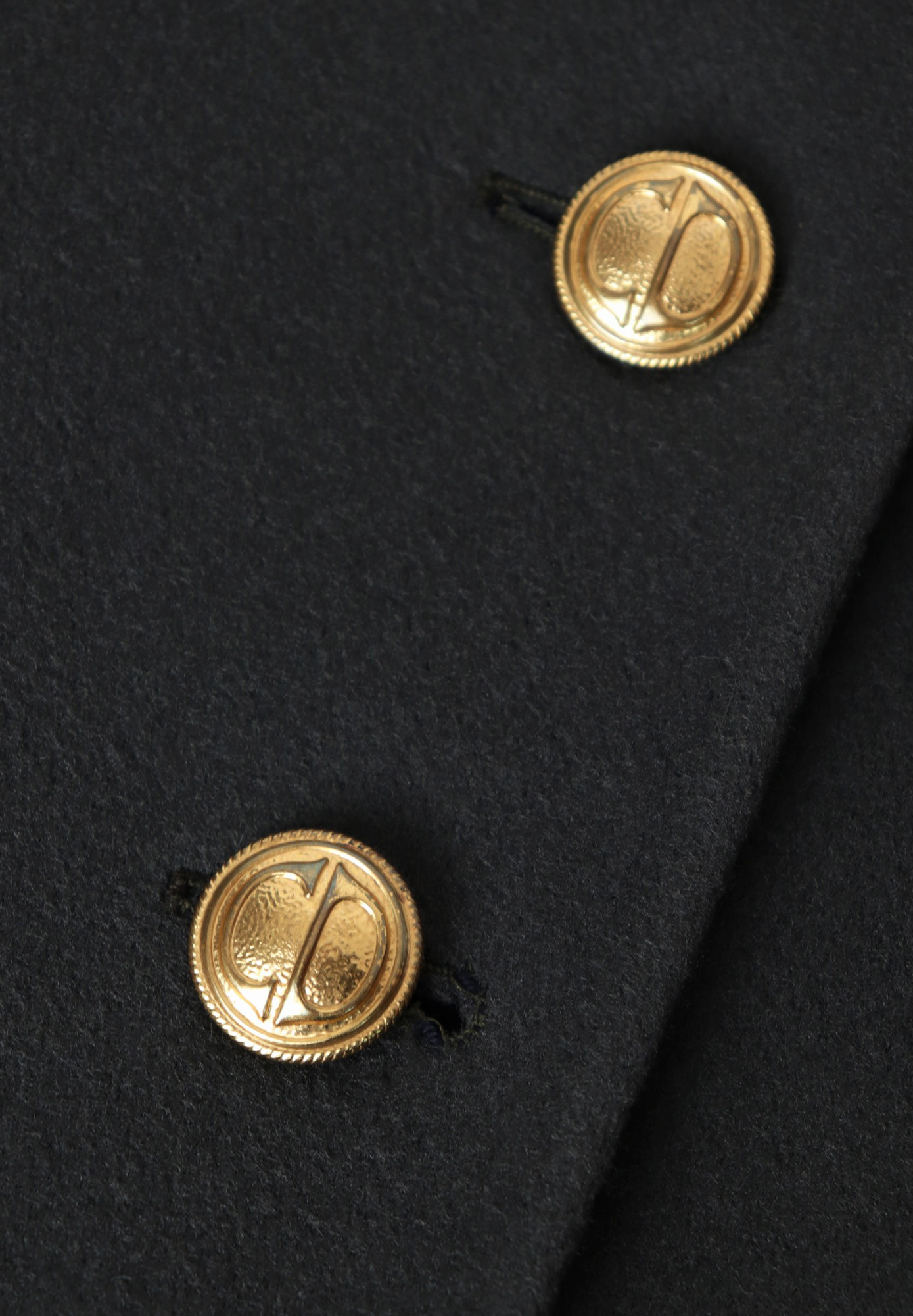 Christian Dior Coat with Black Cuffs