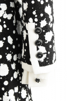 Chanel Black And White Spotted Tweed Suit