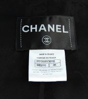 Chanel Black And White Spotted Tweed Suit